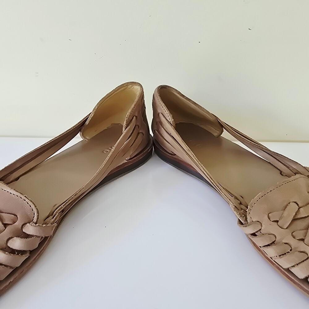 Nisolo Huarache Almond Tan Woven Leather Sandals Women's Size 9 - Picture 8 of 11